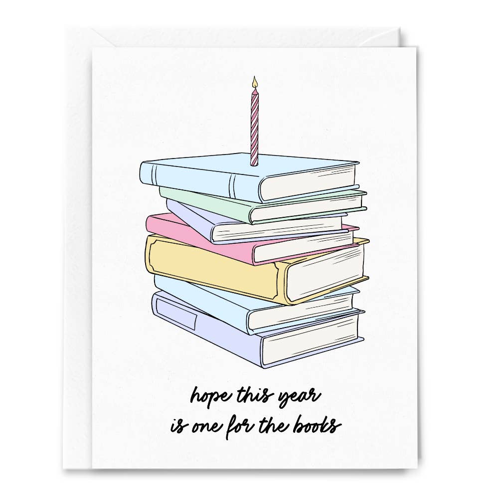 One For the Books Birthday Card