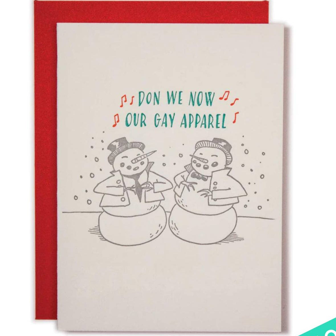 Don We Now Our Gay Apparel Snowman Card