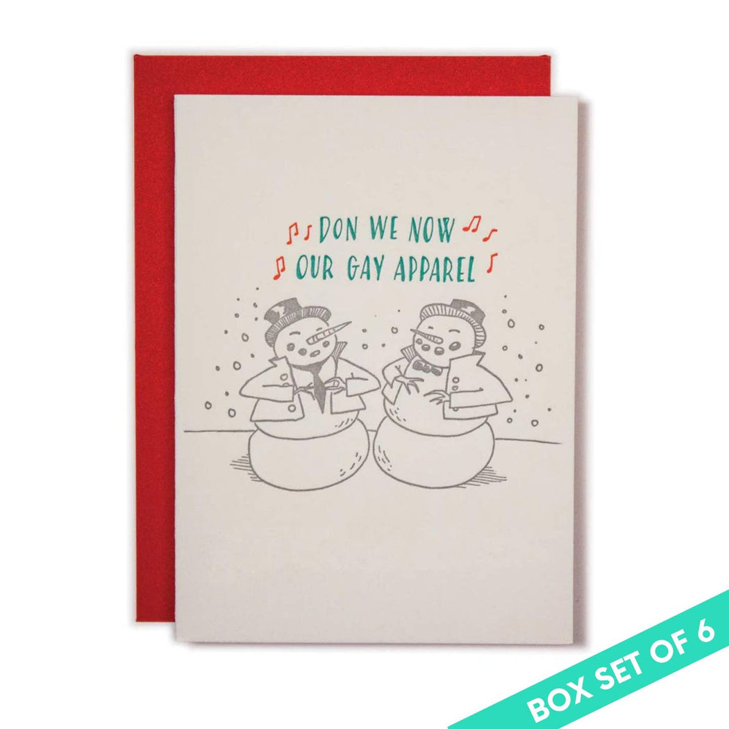 Don We Now Our Gay Apparel Snowman Card