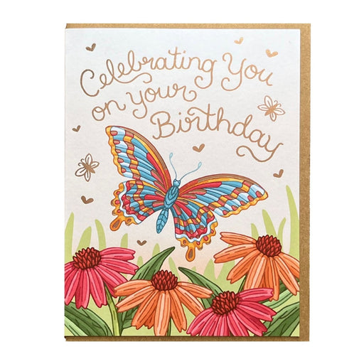 Butterfly Celebrating You on Your Birthday Card