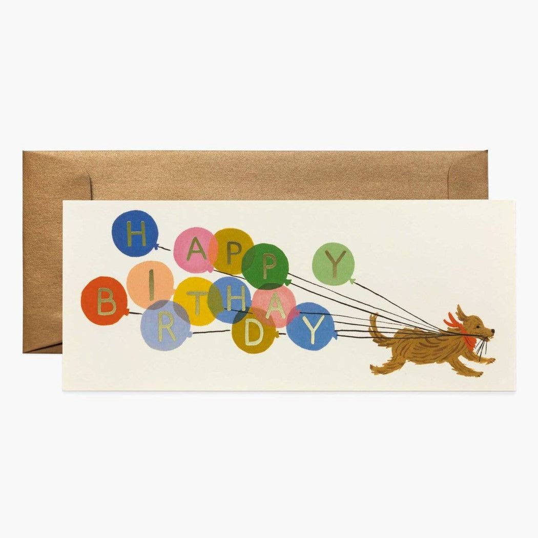 Balloon Birthday Dog No. 10 Card