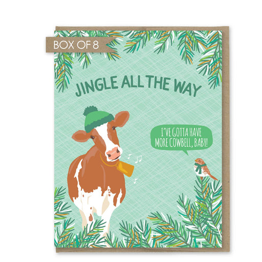 Jingle All the Way Cow More Cowbell Card