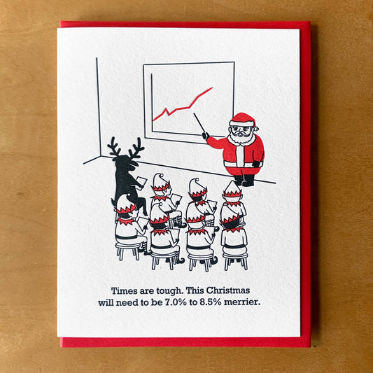 Inflation Santa Times Are Tough Be Merrier Card