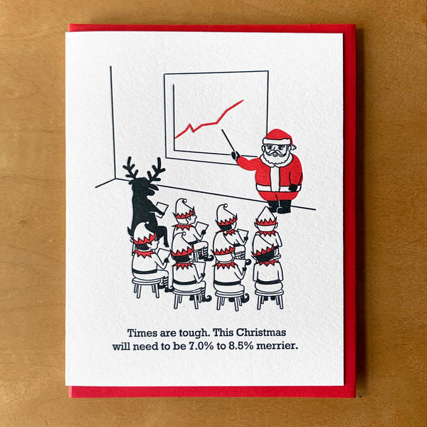 Inflation Santa Times Are Tough Be Merrier Card