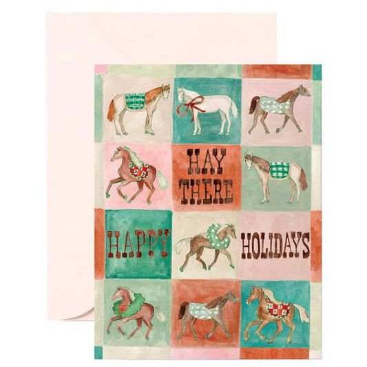 Hay There Horse Holiday Card