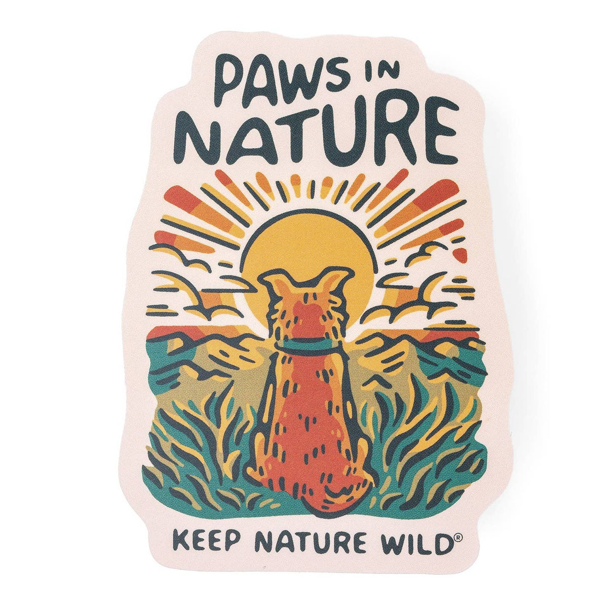 Dog Paws in Nature Sticker
