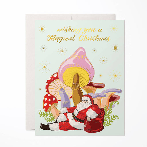 Magical Mushroom Christmas Santa Card