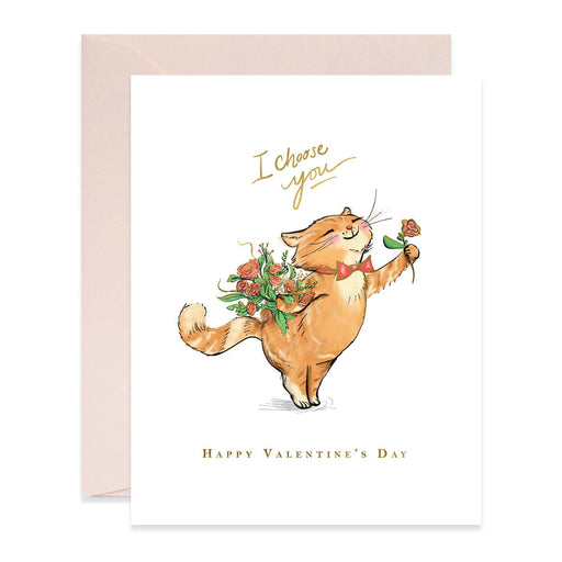 I Choose You Cat Valentines Day Card