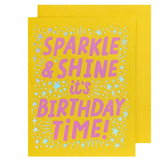 Sparkle & Shine Its Birthday Time Card