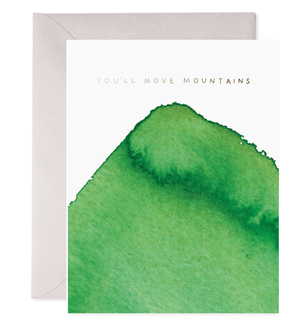 Youll Move Mountains Watercolor Card