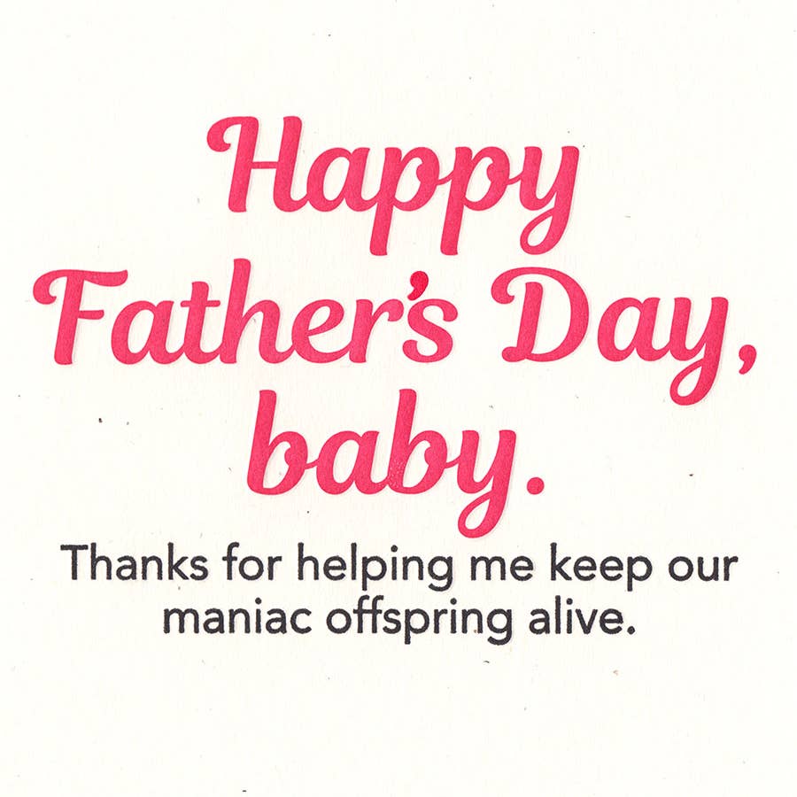Maniac Offspring Fathers Day Card