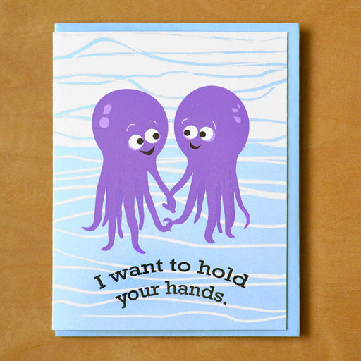 Octopus I Want to Hold Your Hands Card