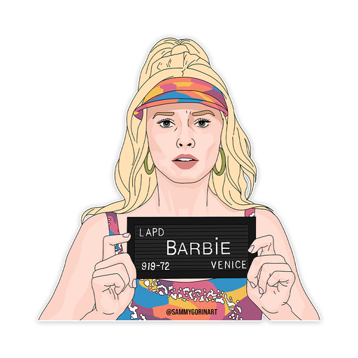 Barbie Arrest Vinyl Sticker