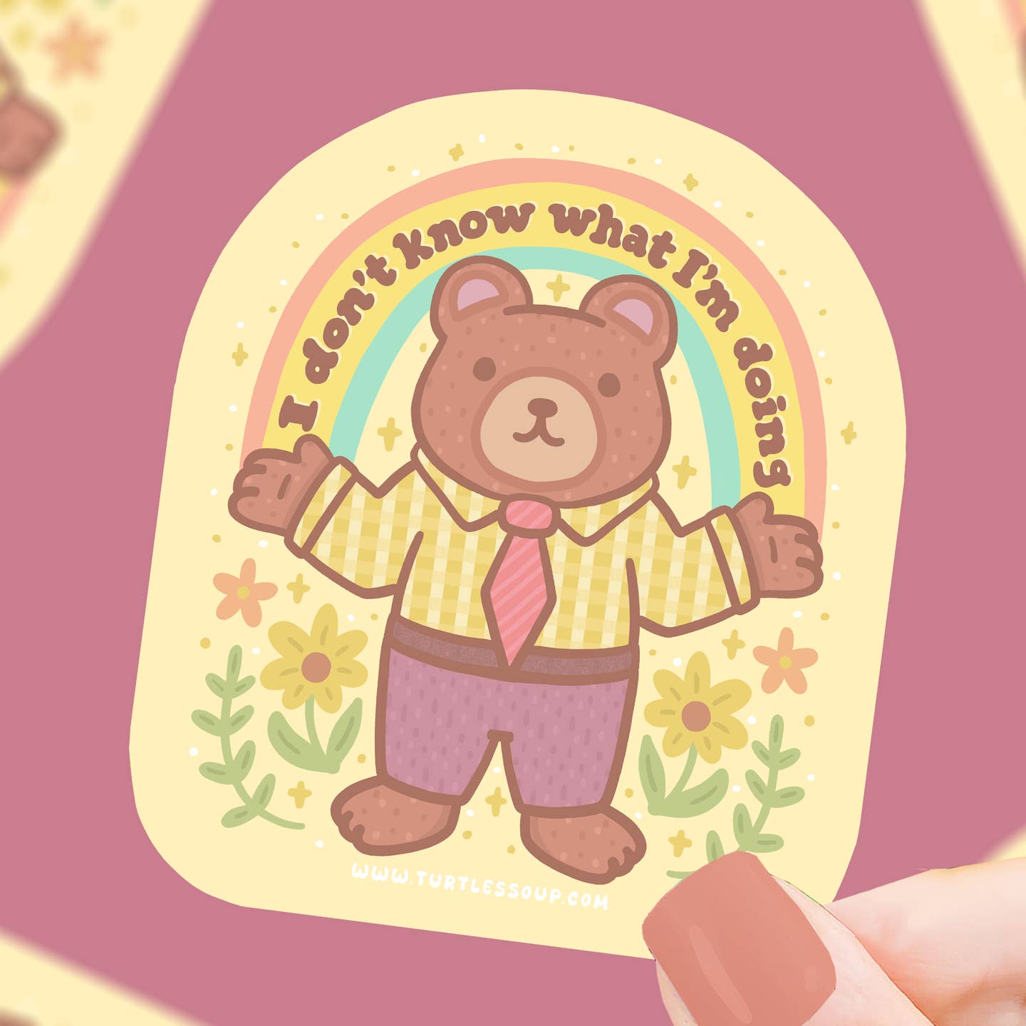 I Dont Know What Im Doing Bear Sticker