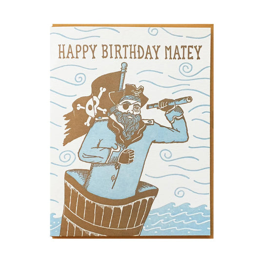 Pirate Happy Birthday Matey Card