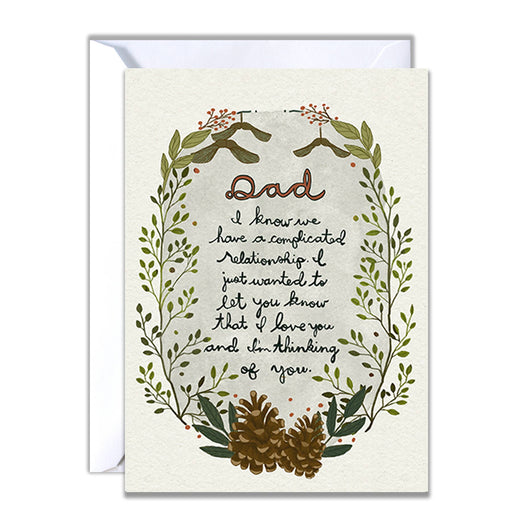 Dad Complicated Relationship Fathers Day Card