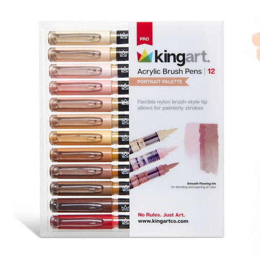 Portrait Colors Acrylic Paint Brush Tip Pens