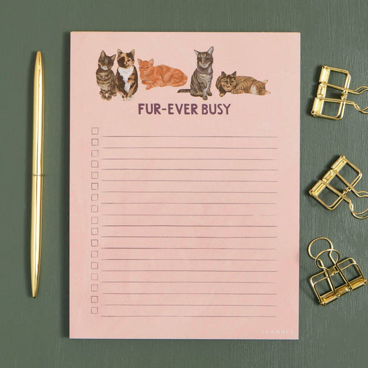 Fur-Ever Busy Cats Notepad