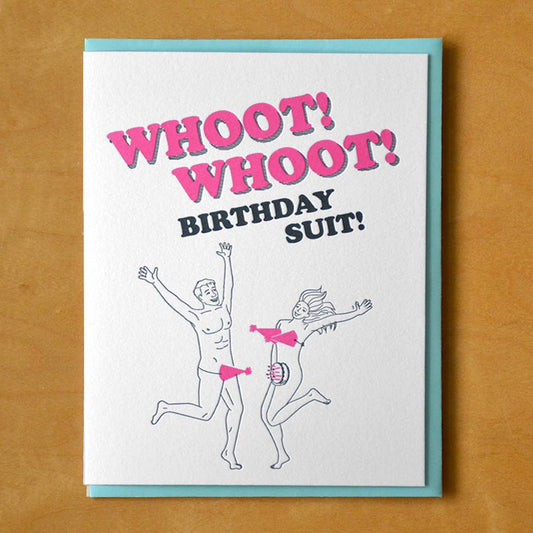 Whoot Whoot Birthday Suit Card