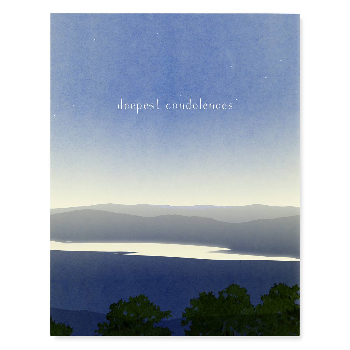 Gentle Light Condolences Card