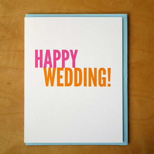 Happy Wedding Neons Card