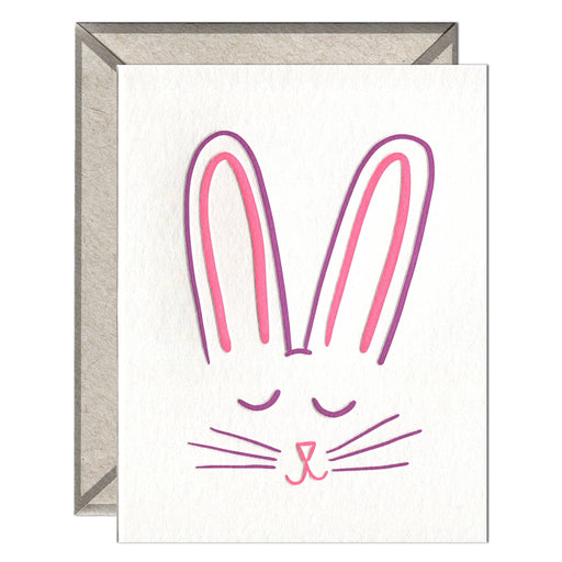 Neon Easter Bunny Blank Card