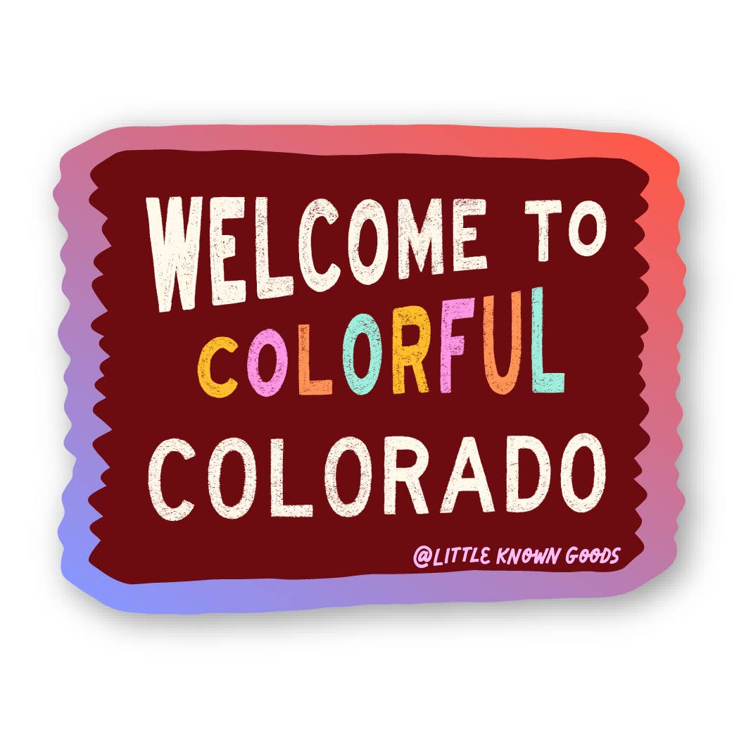 Colorful Colorado Sign Sticker