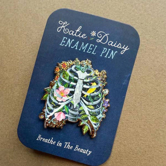 Rib Cage Enamel Pin