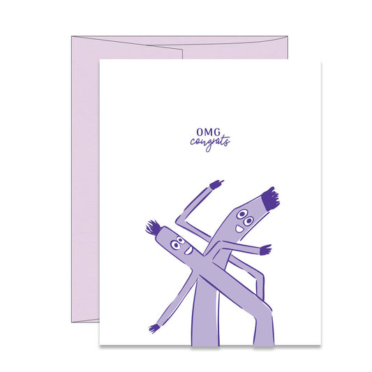 OMG Congrats Wacky Waving Tube Guys Card