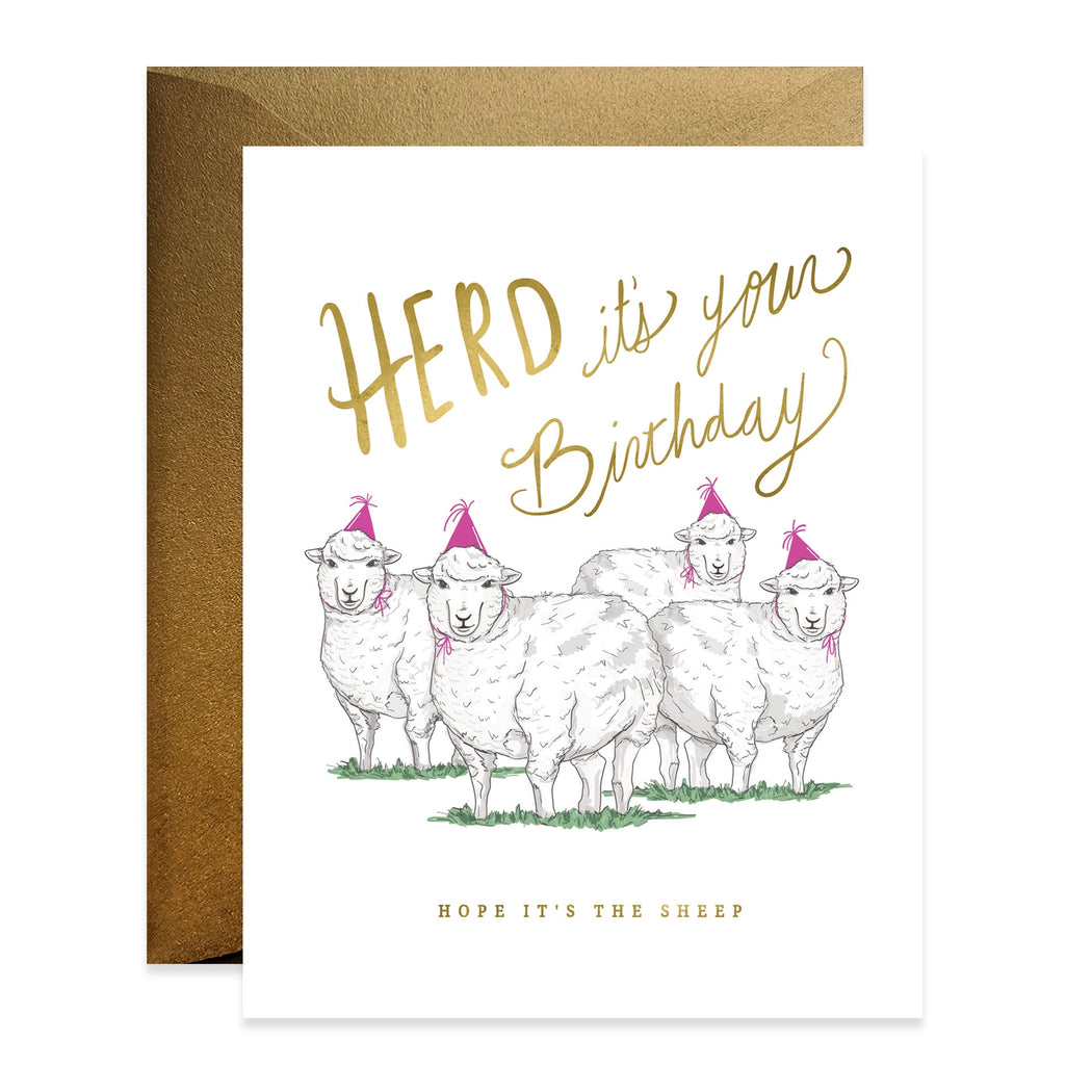 Sheep Herd Its Your Birthday Card