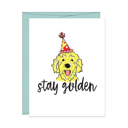 Stay Golden Dog Birthday Card