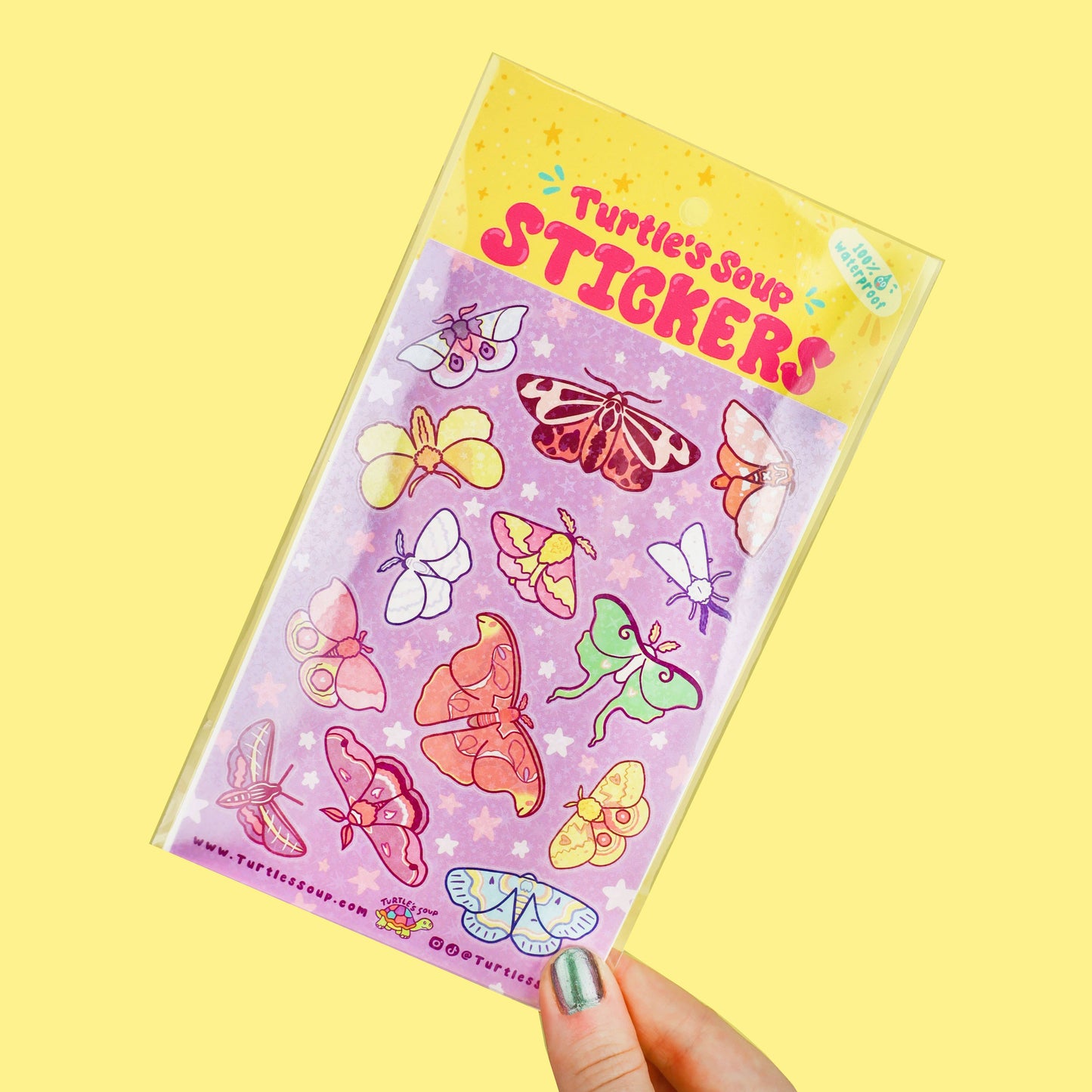 Moonlight Moths Holographic Sticker Sheet