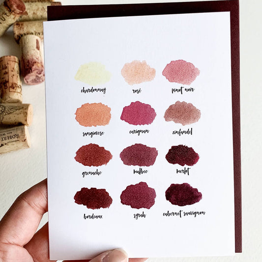 My Favorite Wine Colors Card