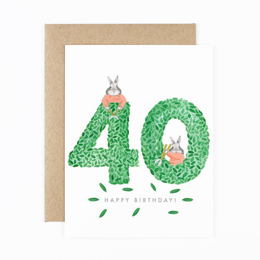40 Happy Birthday Topiary Card