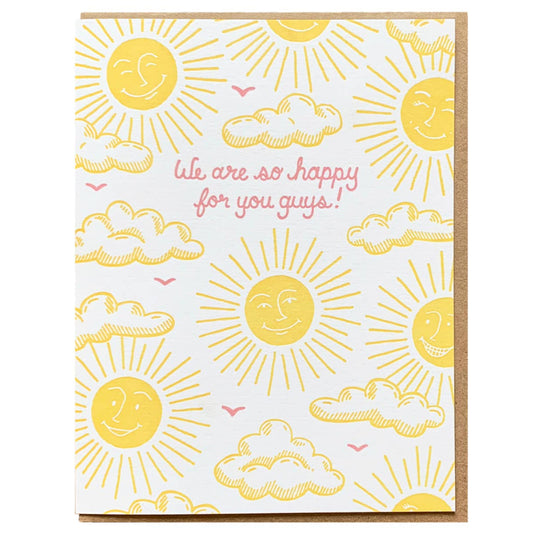 We are So Happy for You Guys Wedding Card