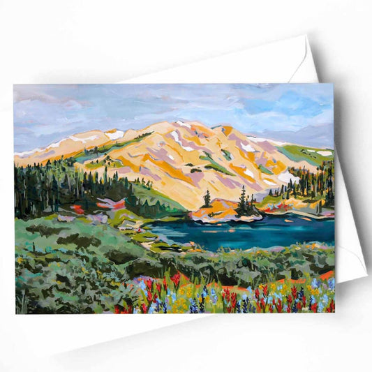 Lost Mountain Lake Blank Card