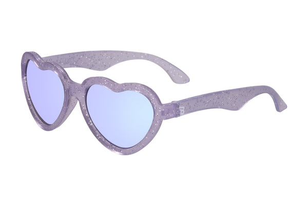 Lavender Shimmer Hearts Kids Sunglasses