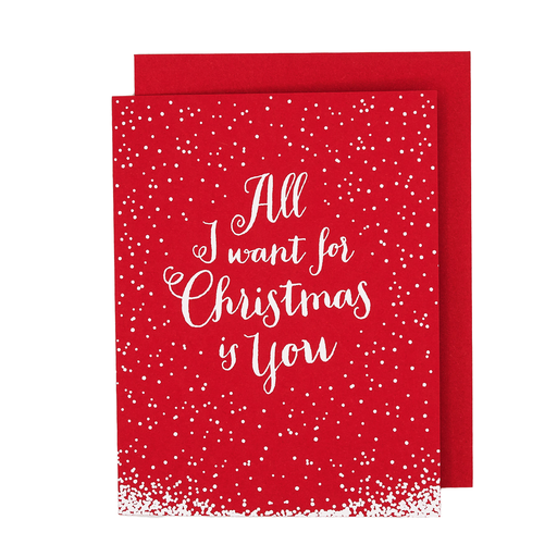 All I Want Christmas is You Red Dots Card