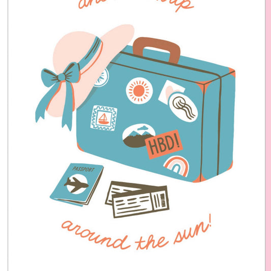 World Traveler Another Trip Birthday Card