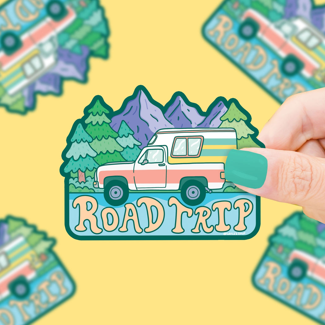 Road Trip Truck Camper Vinyl Sticker