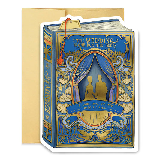 Wedding One for the Books Book Cover Card