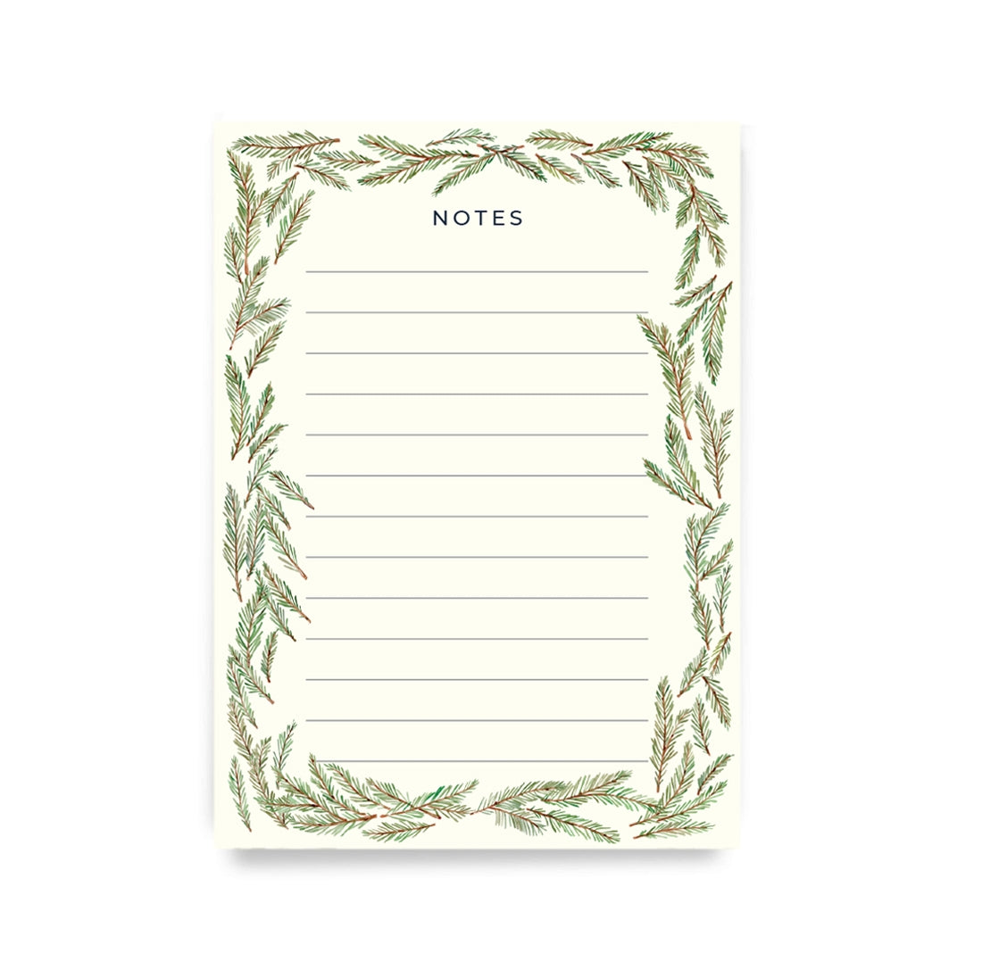 Evergreen Green Branches Notepad