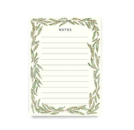 Evergreen Green Branches Notepad