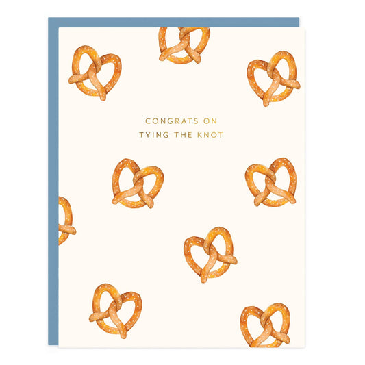 Pretzel Tying the Knot Card