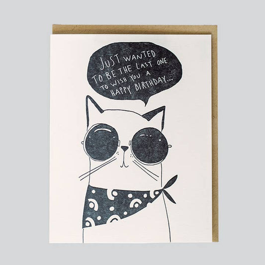Cool Cat Belated Birthday Card