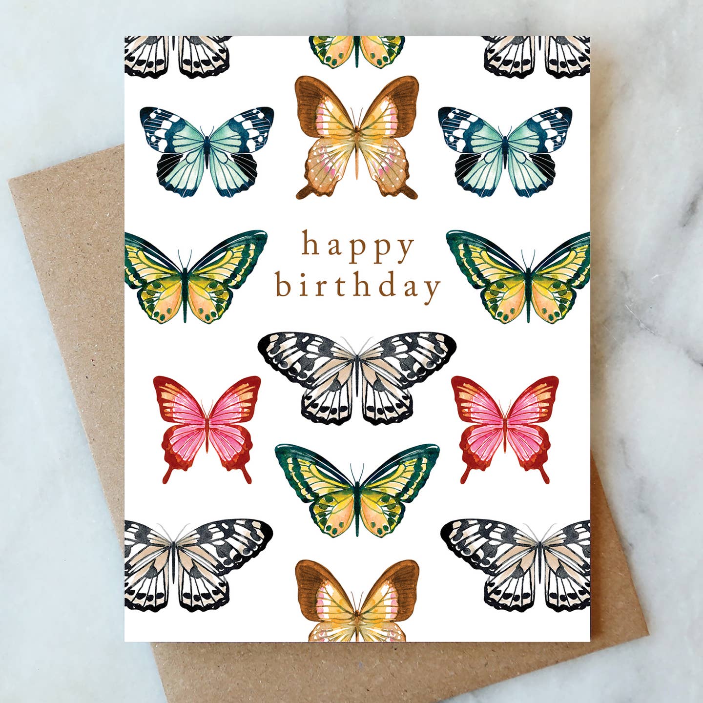Botanical Butterfly Birthday Card