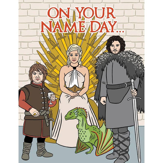 Thrones Name Day Birthday Card