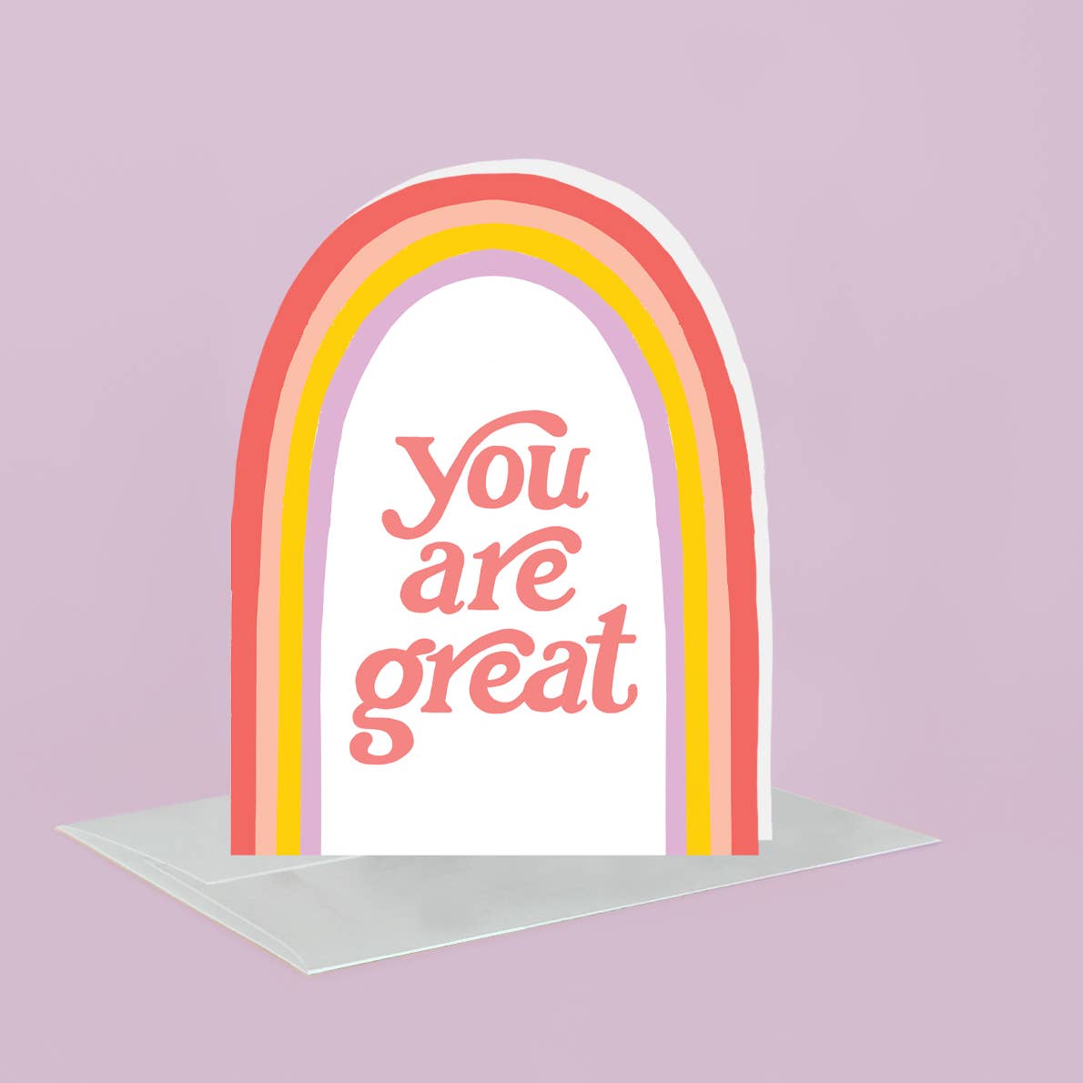 Great Rainbow Die Cut Card