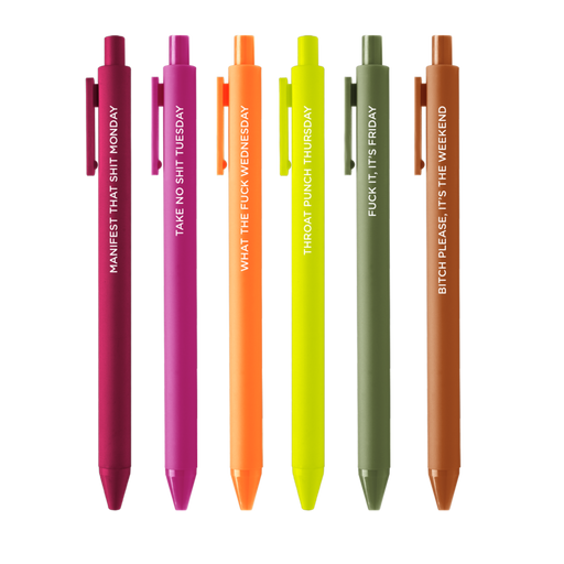 What Day is It Jotter Click Pen - 6 pack