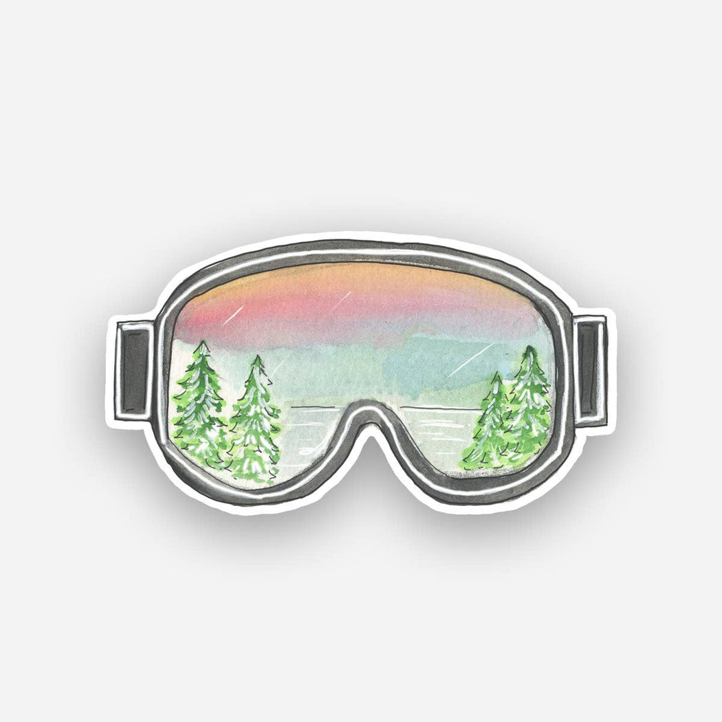 Ski Winter Goggles Vinyl Sticker